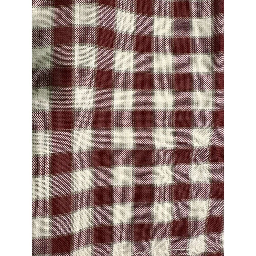 Waverly Red Cotton Valance Curtain 16x78” Farmhouse Primitive Plaid Barn Farm